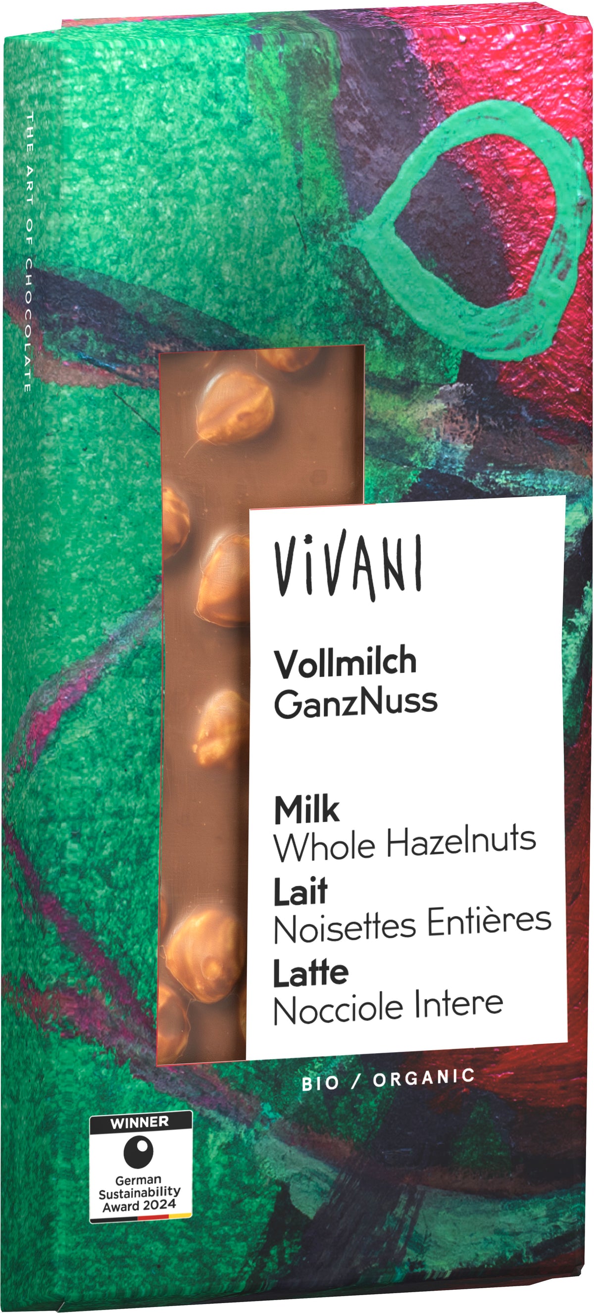 Vollmilch-Schokolade ganze Nüsse 100 g