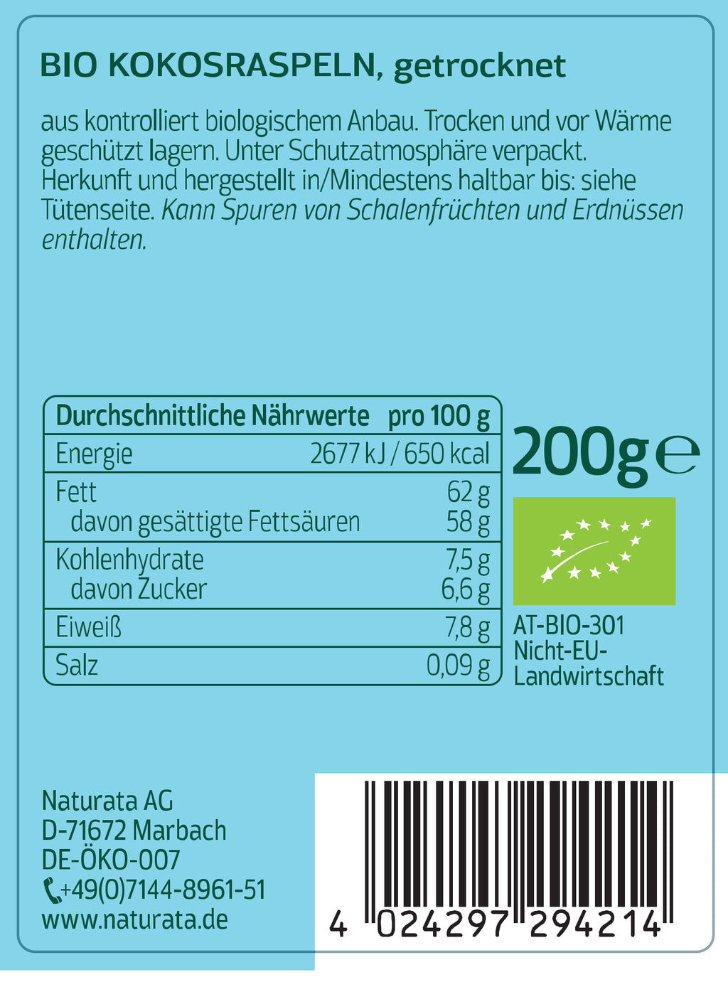 Kokosraspeln 200 g