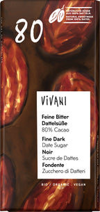 Feine Bitter Dattelsüße 80% Cacao 80 g