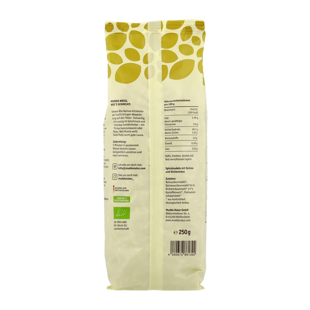 Quinoa Fusilli mit Kichererbsenmehl 250 g