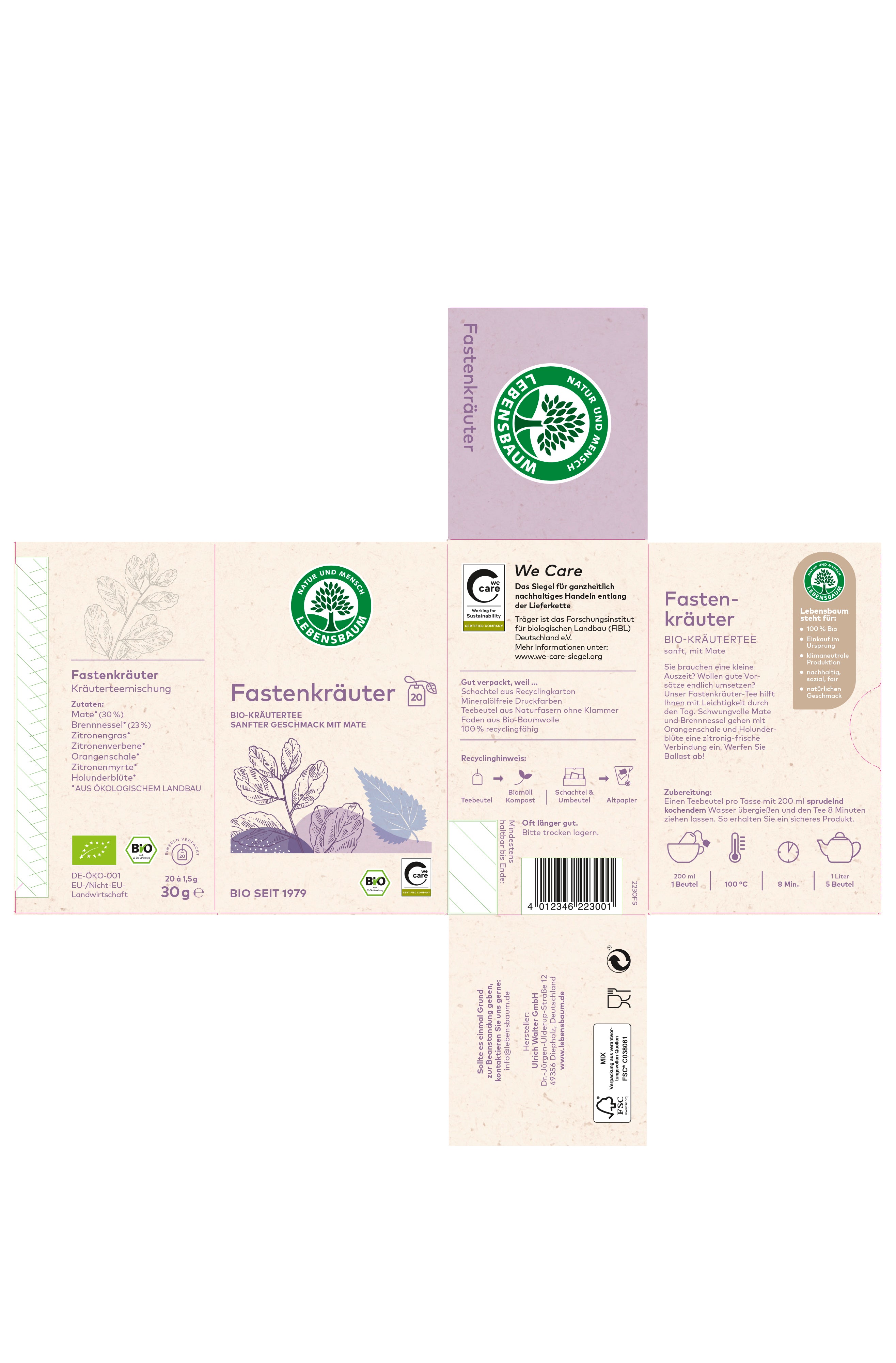Fastenkräuter Kräuterteemischung 30 g