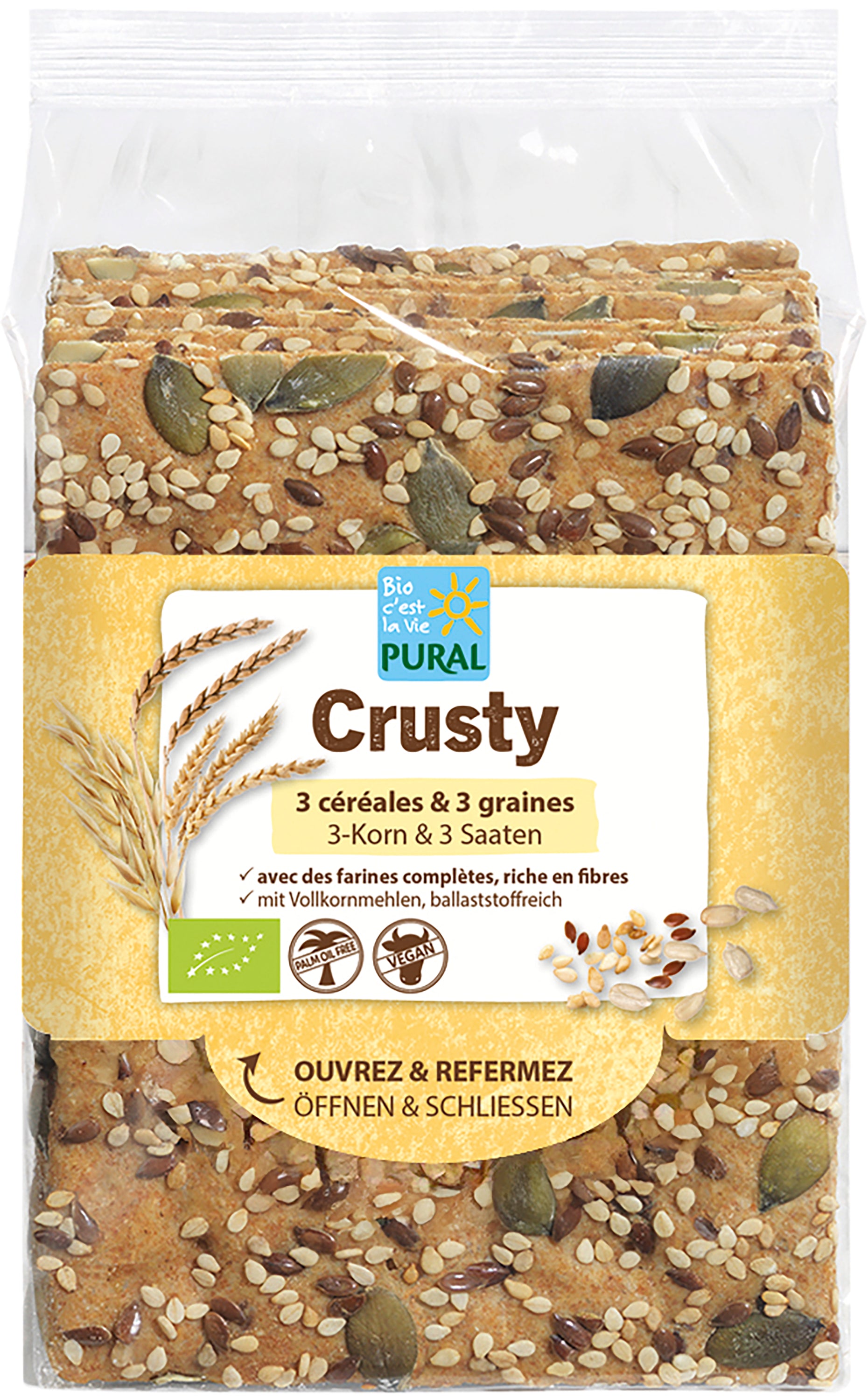 Crusty 3 Korn - 3 Saaten Knäckebrot 200 g