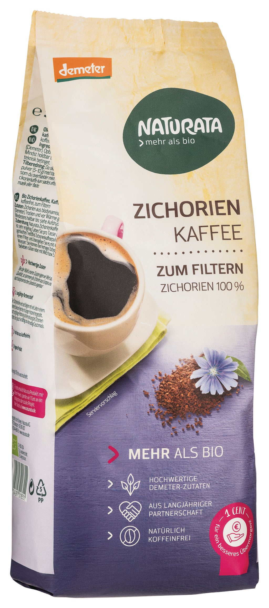 Zichorienkaffee zum Filtern demeter 500 g