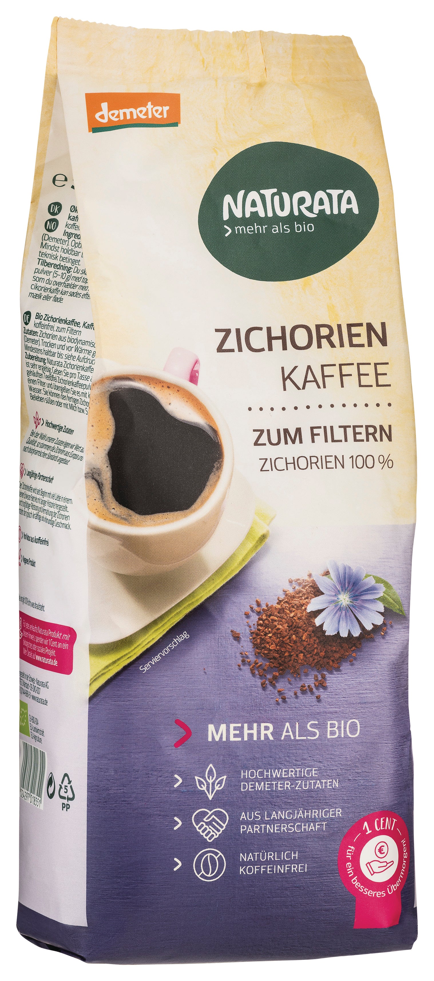 Zichorienkaffee zum Filtern demeter 500 g