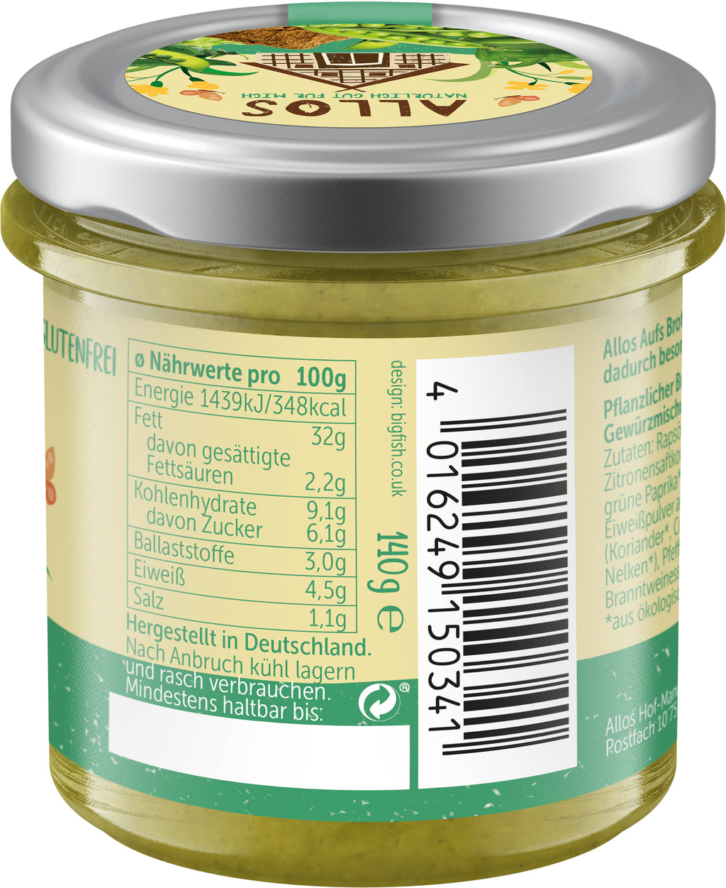aufs Brot Erbse & Masala 140 g