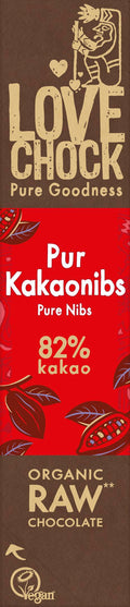 Lovechock Pur Kakaonibs 82% Kakao 40 g
