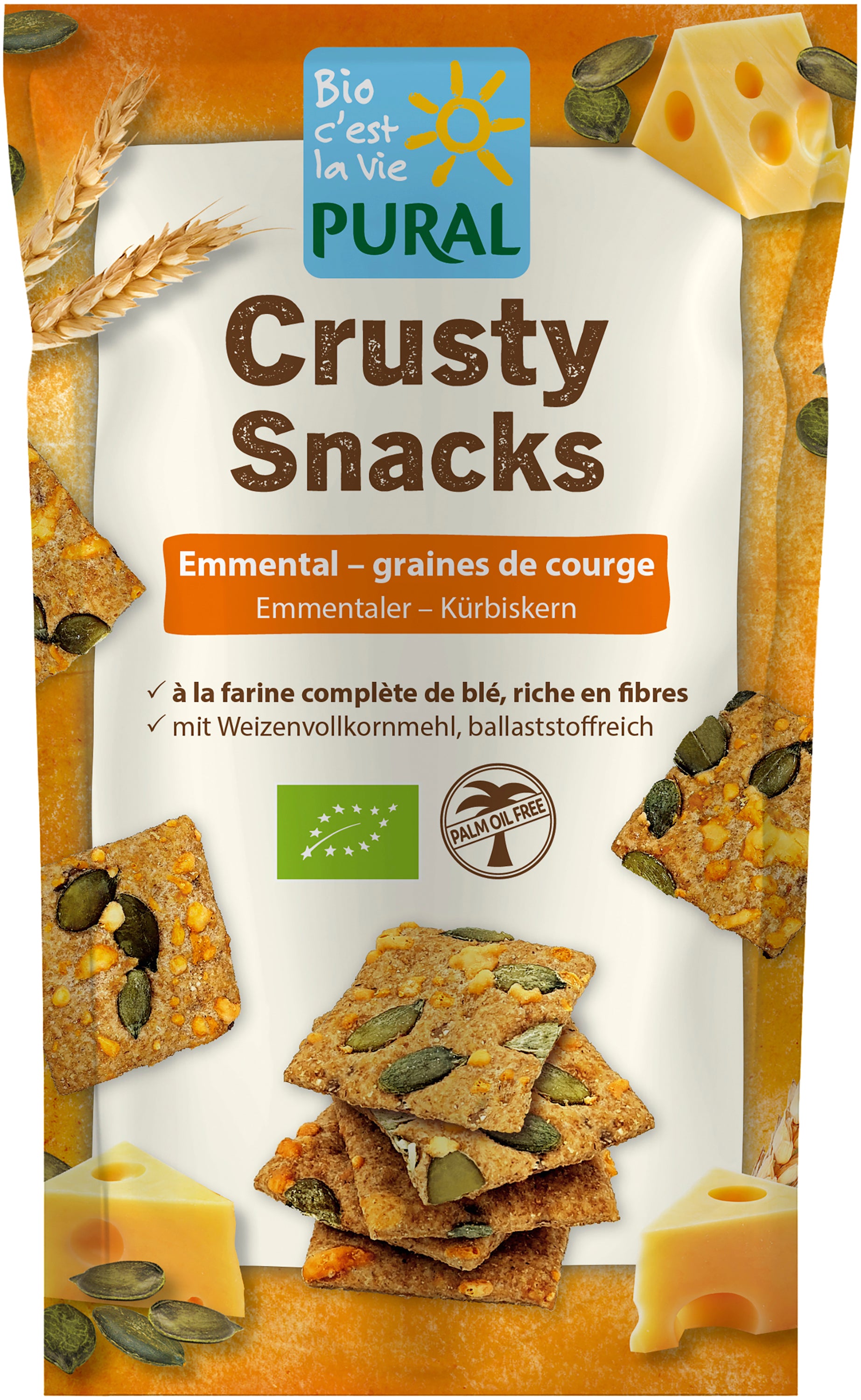Crusty Snacks Käse-Kürbiskern 110 g
