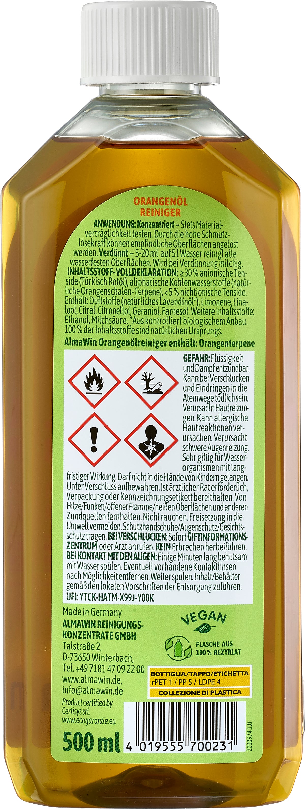 Orangenöl-Reiniger 500 ml