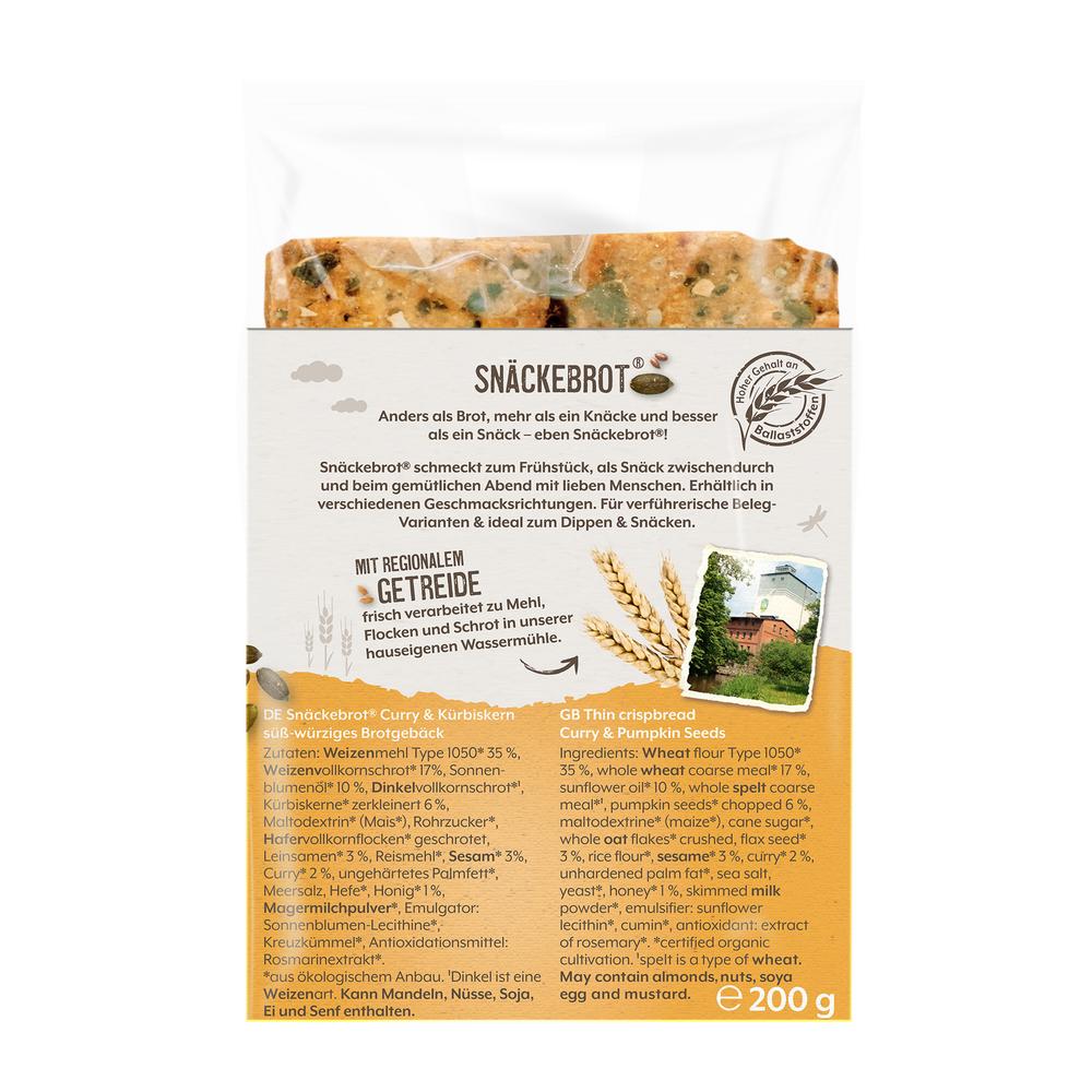 Snäckebrot Curry & Kürbiskern 200 g
