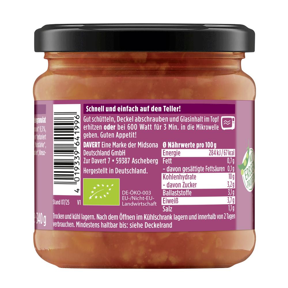 Chili sin Carne mit Vollkornreis 340 g
