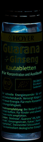 Guarana & Ginseng Kautabletten 60 Stk