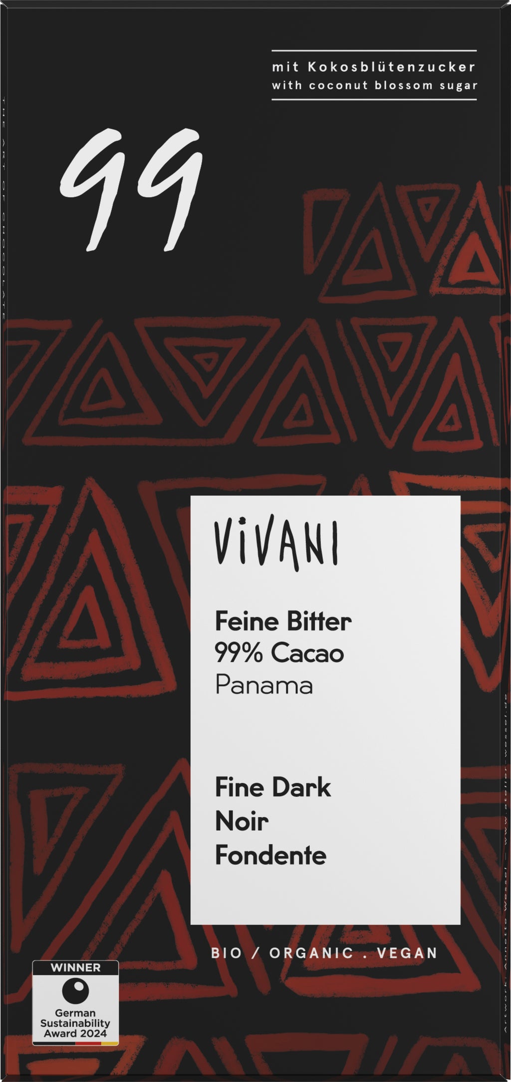 Feine Bitter 99% Cacao Panama 80 g