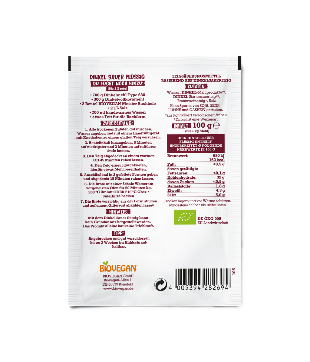Sauerteig Dinkel flüssig 100 g