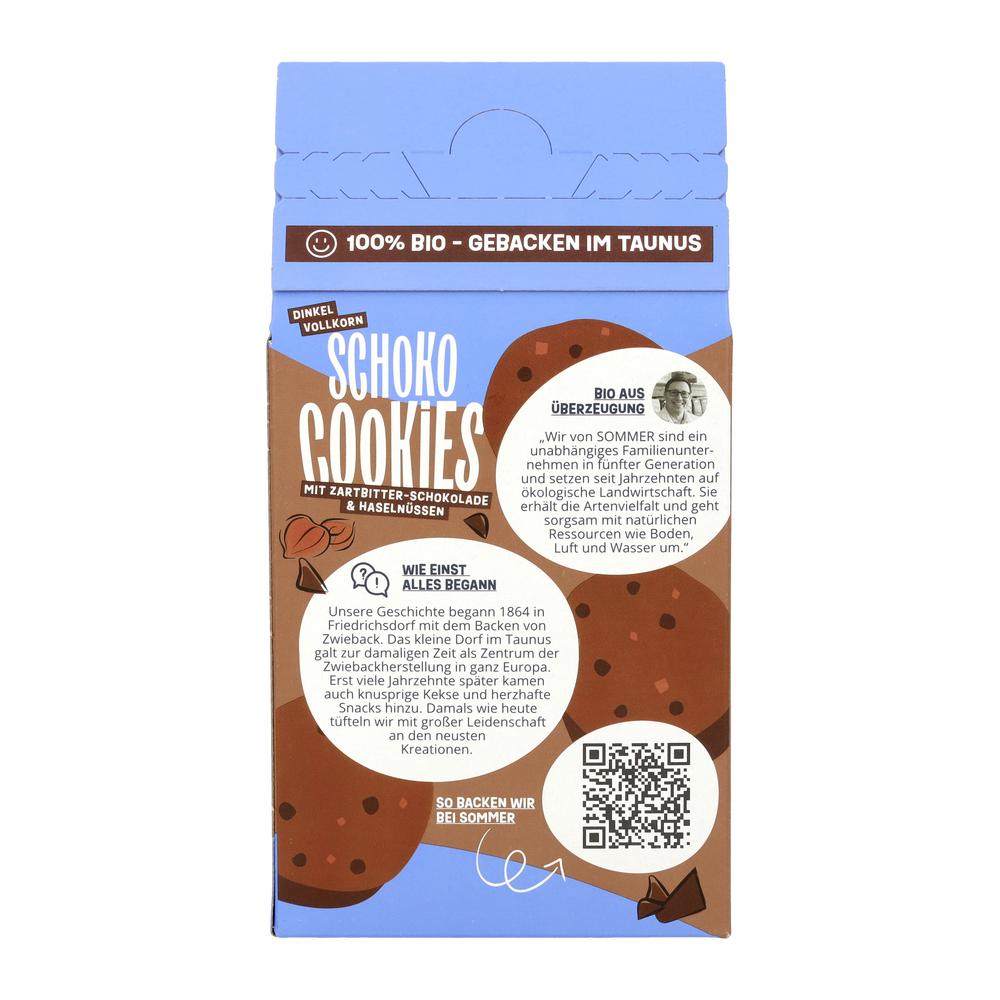 Schoko Cookies VK-Dinkel mit Zartbitter 150 g