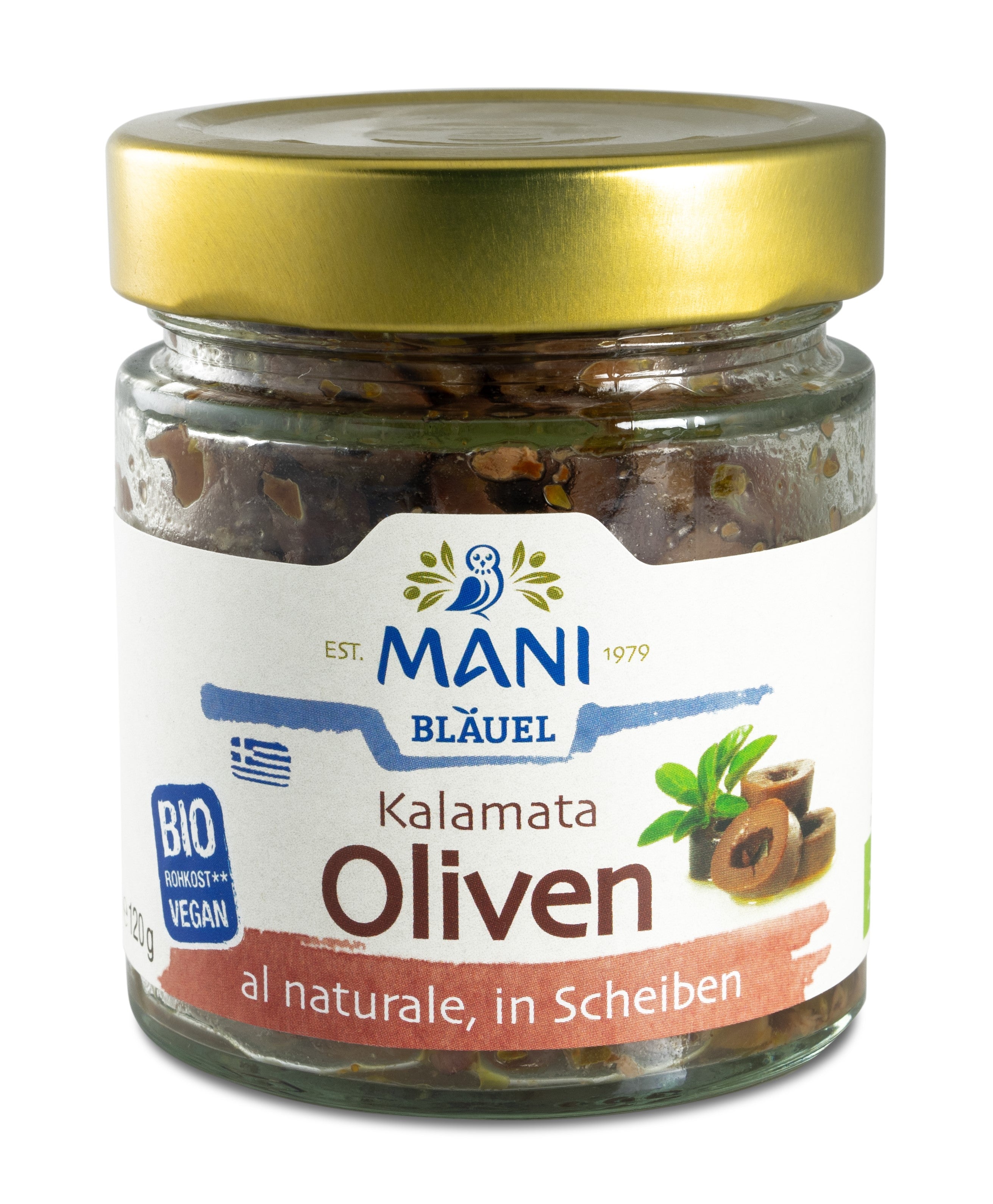 Kalamata Oliven al naturale in Scheiben 120 g