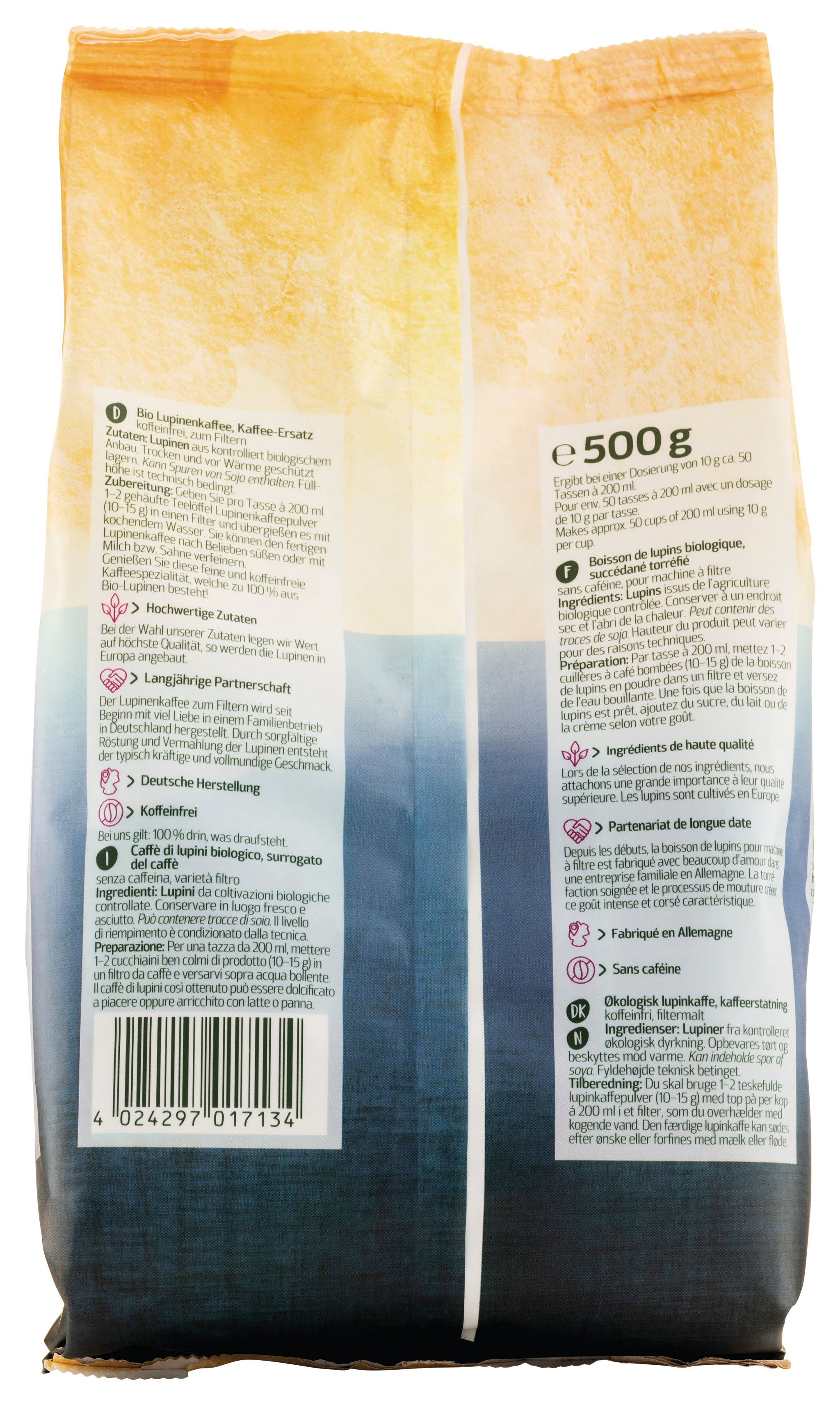 Lupinenkaffee zum Filtern 500 g