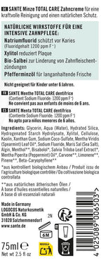 Zahncreme Minze Total Care 75 ml