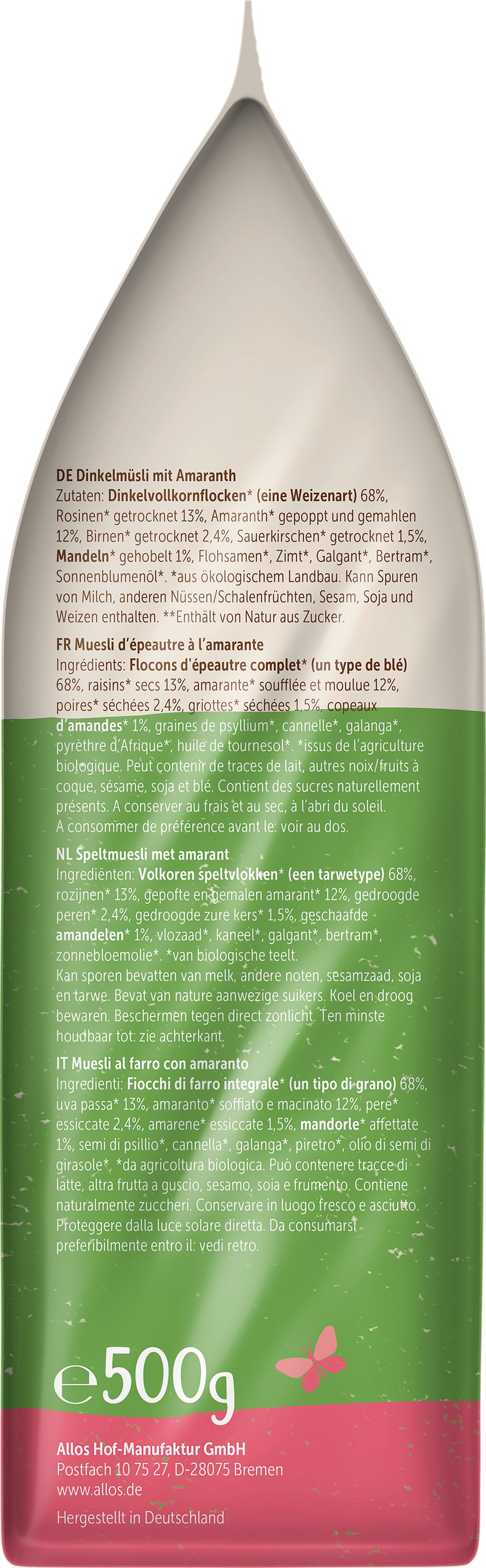 Hildegards Dinkel-Müsli 500 g