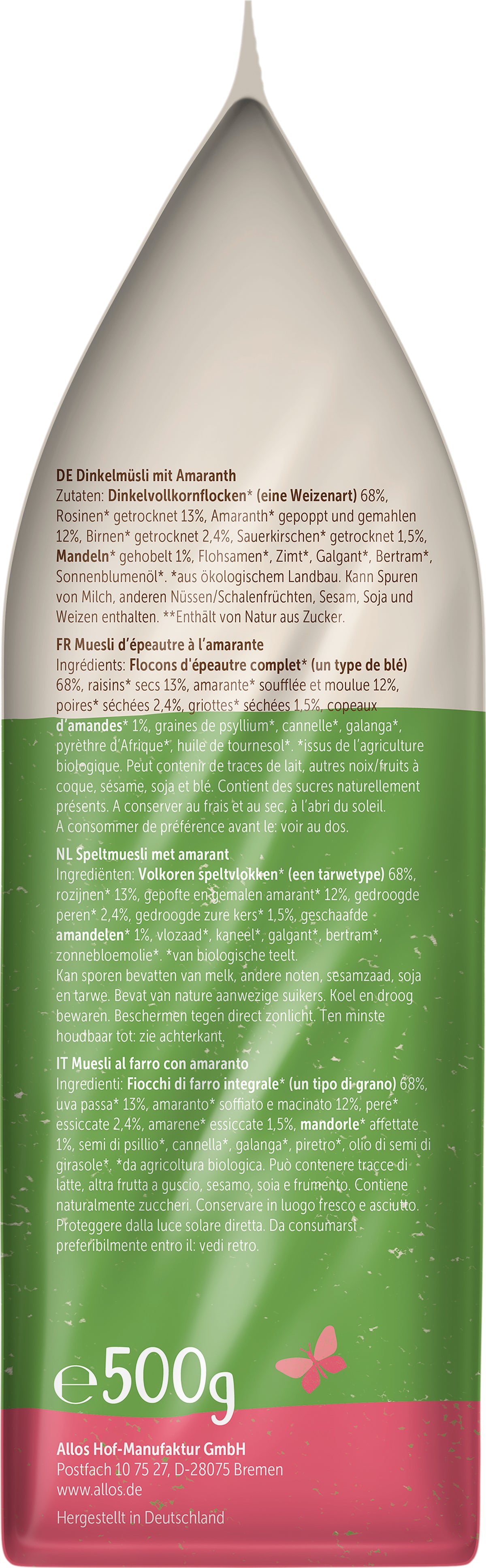 Hildegards Dinkel-Müsli 500 g