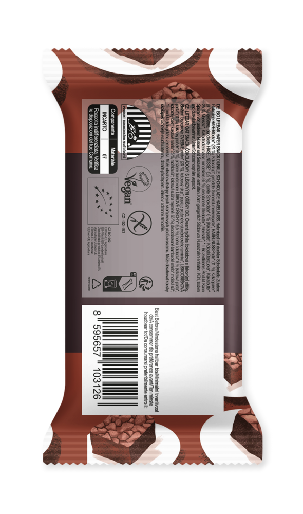 Lifebar Oat Snack Dark Chocolate Hazelnut 40 g