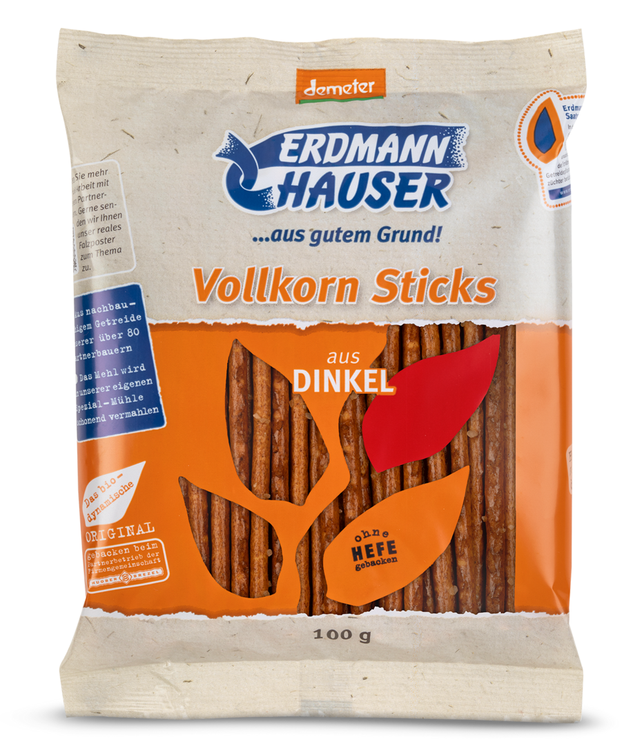 Dinkel-Vollkornsticks demeter 100 g