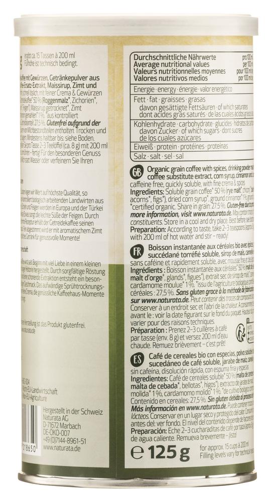 Getreidekaffee Instant Zimt & Kardamom Dose 125 g