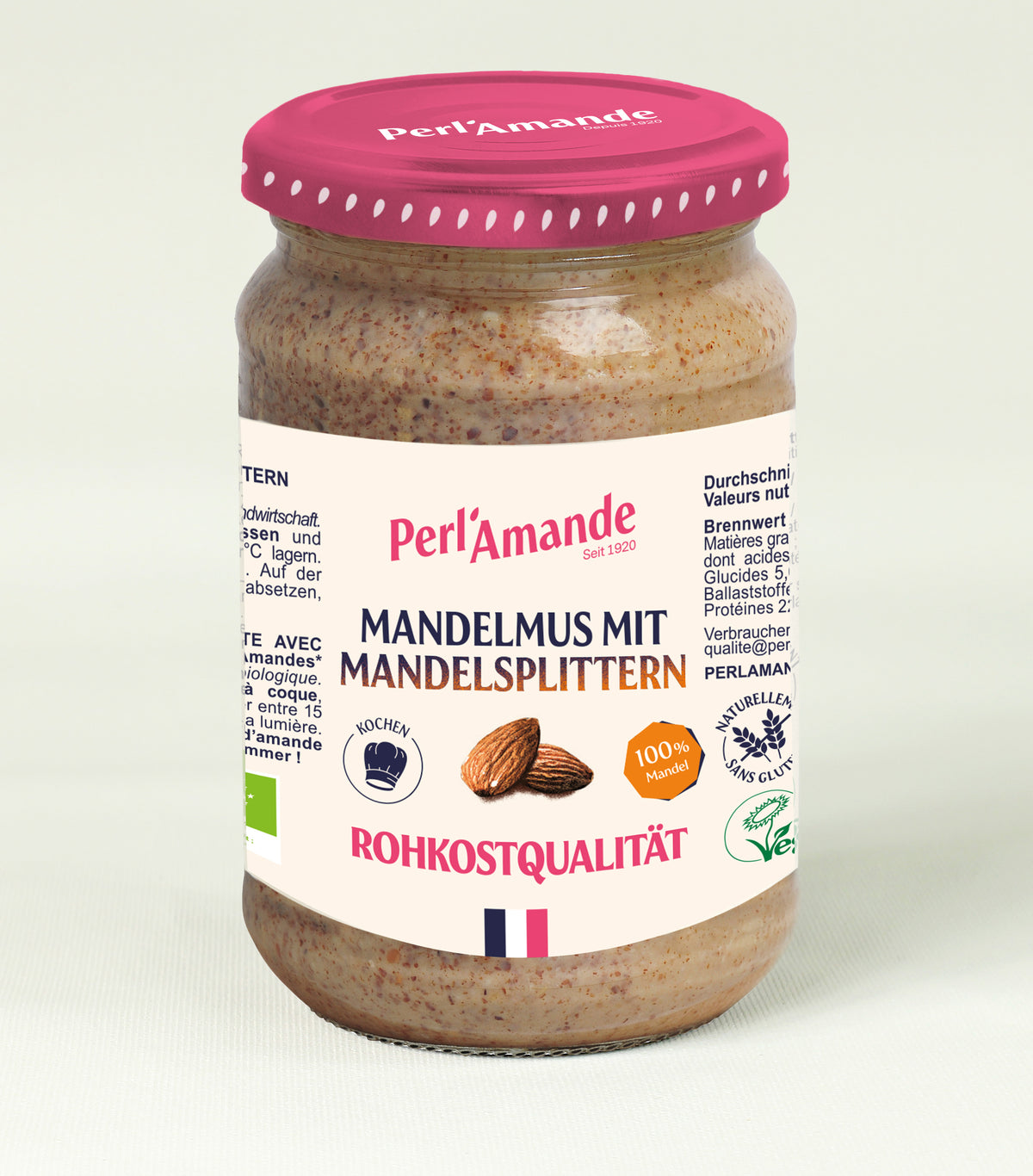 Mandelmus braun mit Mandelsplittern 250 g