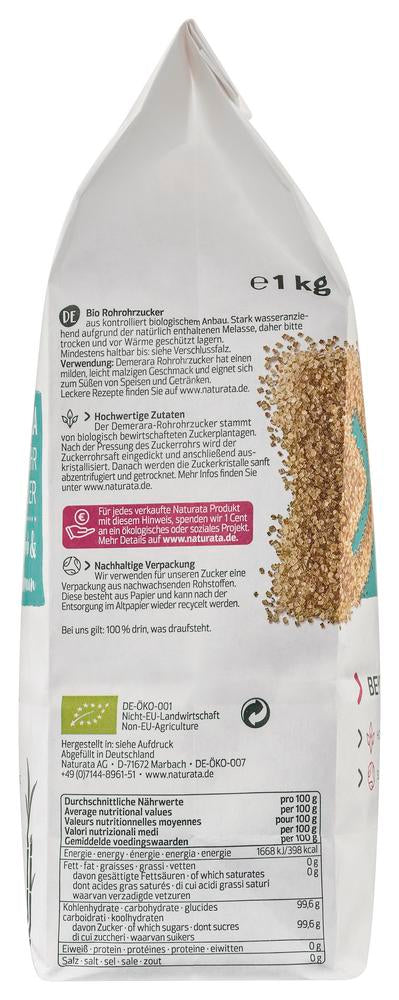 DEMERARA Roh-Rohrzucker 1 kg