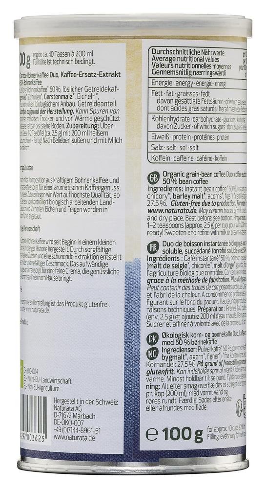 DUO Getreide-Bohnenkaffee instant 100 g