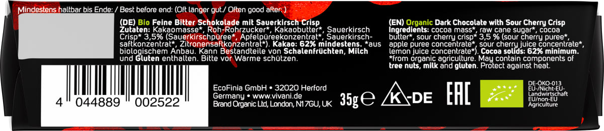 Black Cherry Riegel 35 g