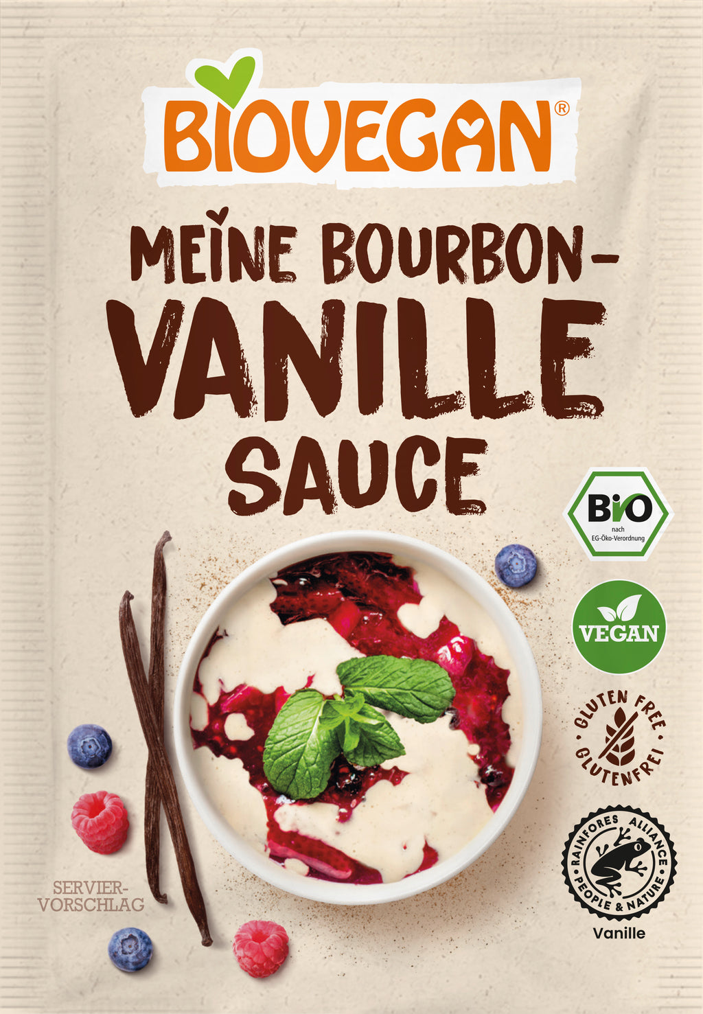 Vanille Sauce mit Bourbon Vanille kompostierbare V 2x16 g