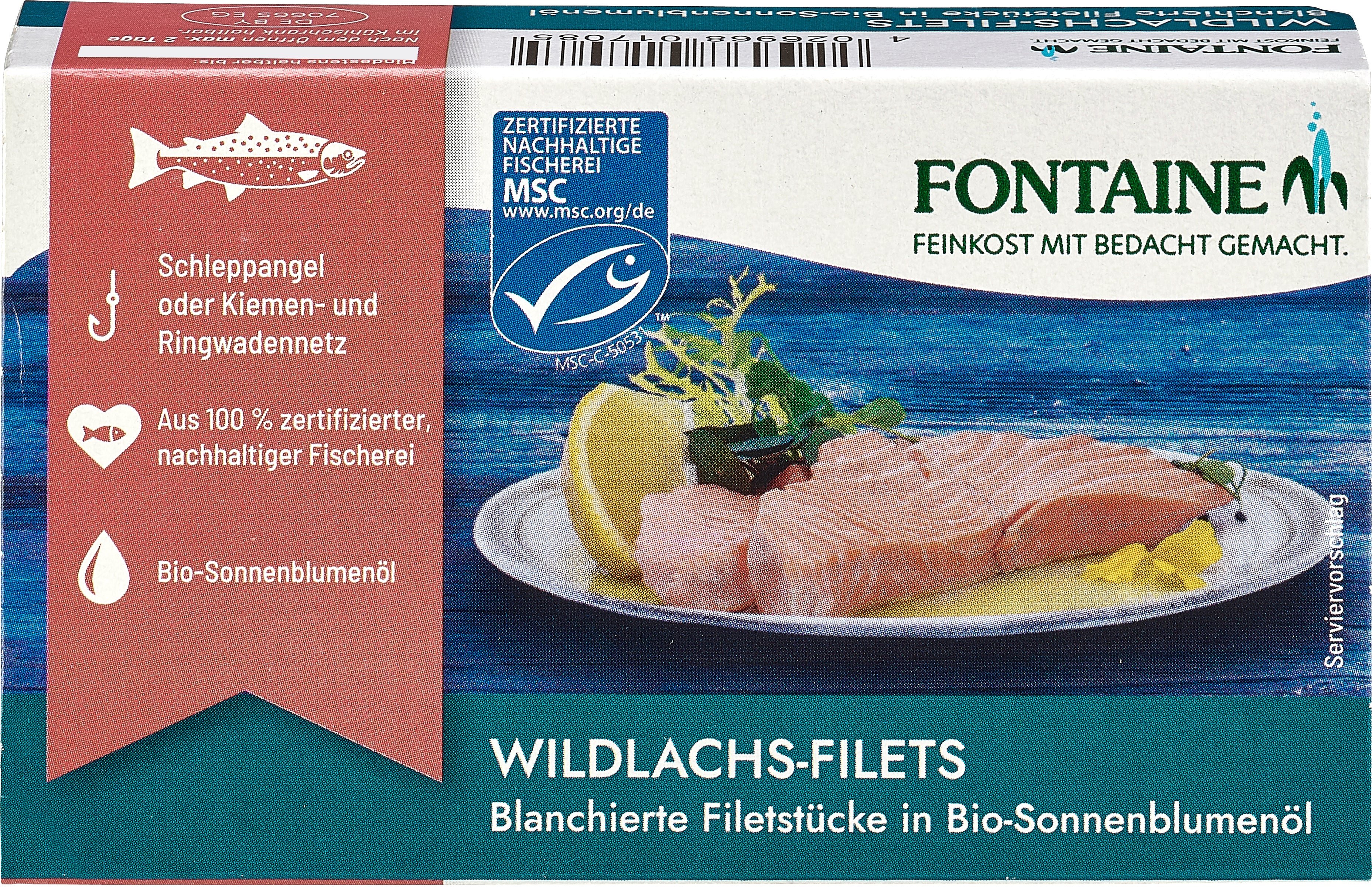 Wildlachsfilet in Sonnenblumenöl 120 g