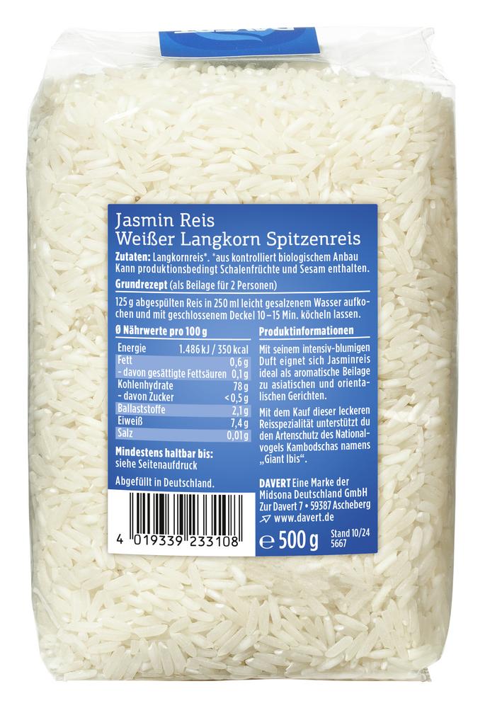 Jasmin-Reis weißer Duftreis 500 g