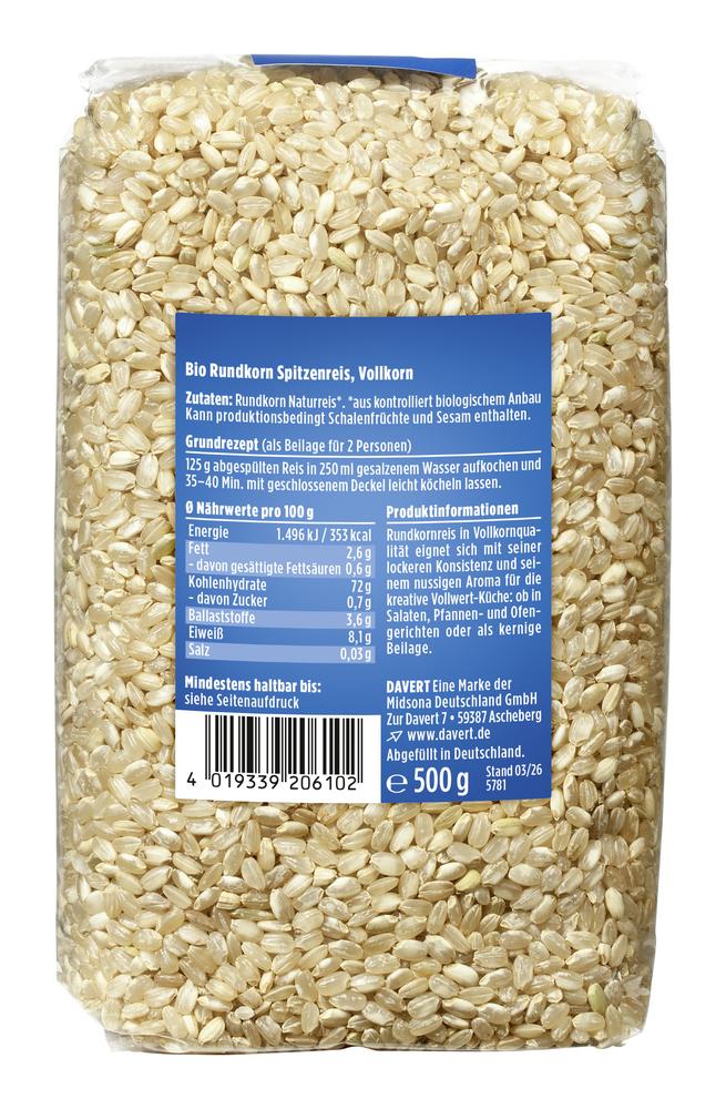 Rundkorn Naturreis 500 g