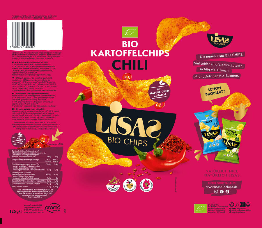 Kartoffelchips Chili Style 125 g