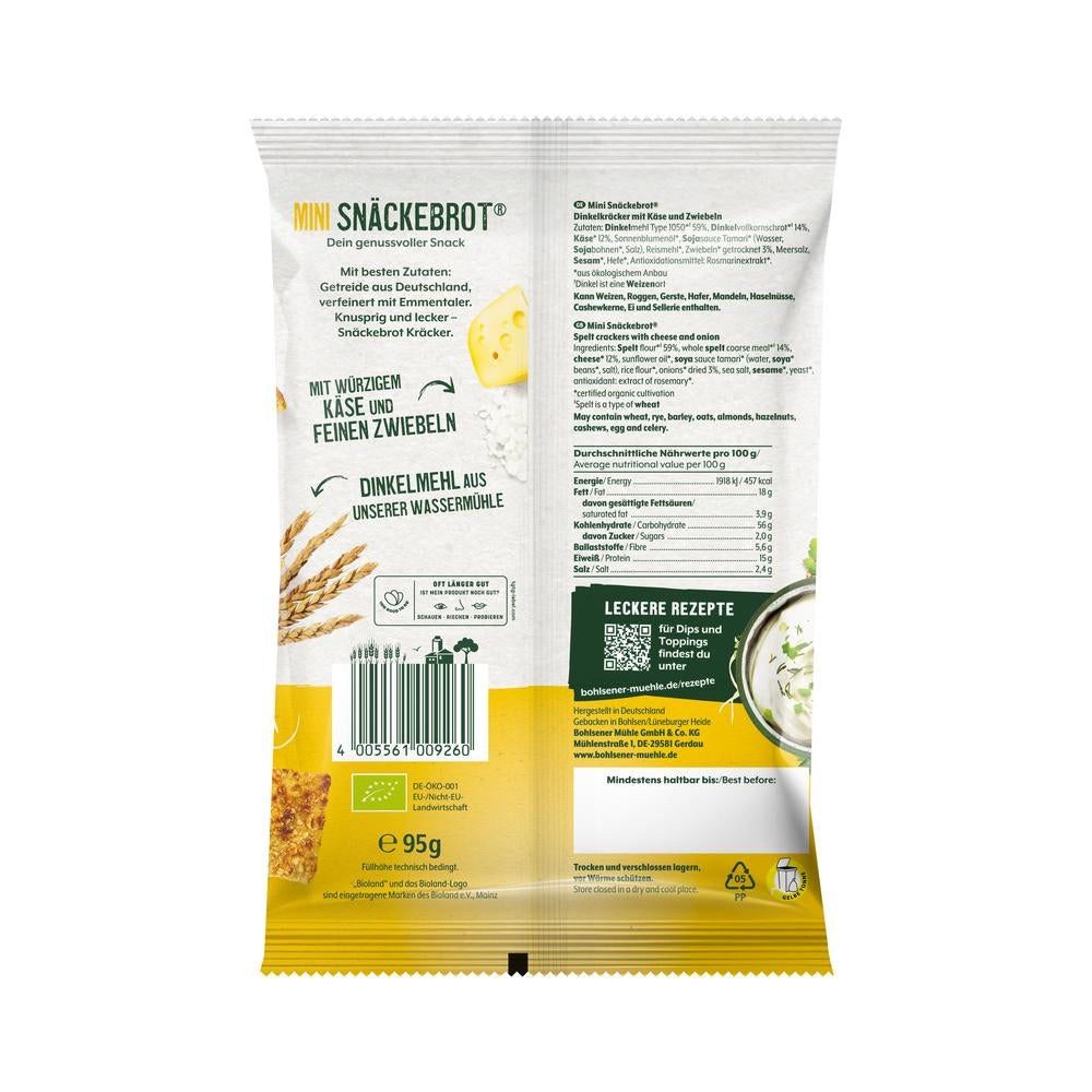 Mini Snäckebrot Cheese & Onion 95 g