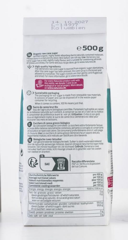DEMERARA Roh-Rohrzucker 500 g