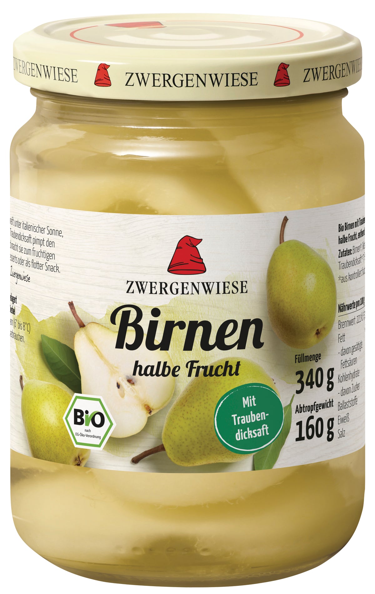 Birnen mit Traubendicksaft 340 g