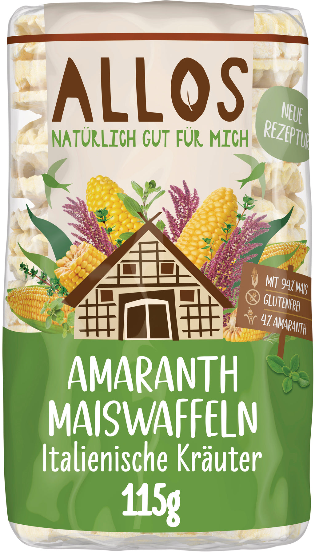 Amaranth Maiswaffeln Italienische Kräuter 115 g