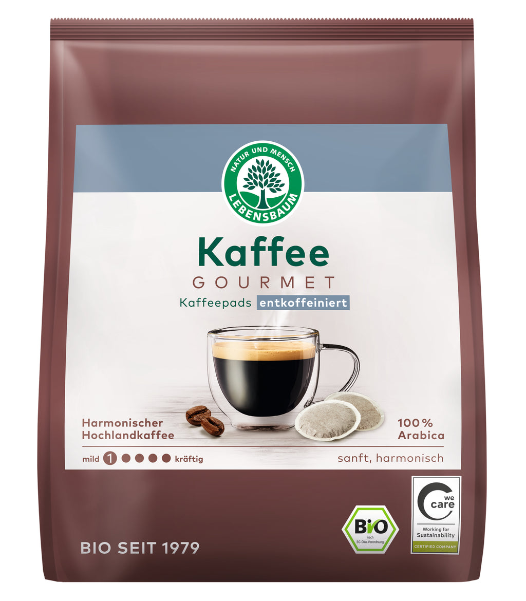 Pads Gourmet Caffe Crema entkoffeiniert 126 g