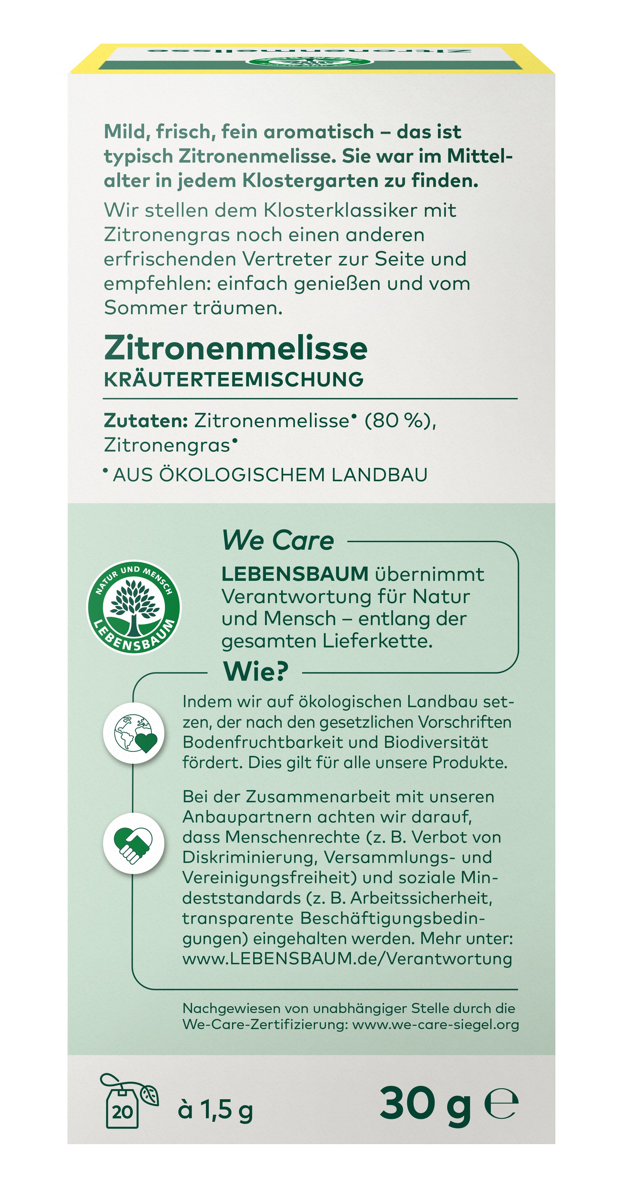 Zitronenmelisse Kräutertee 30 g