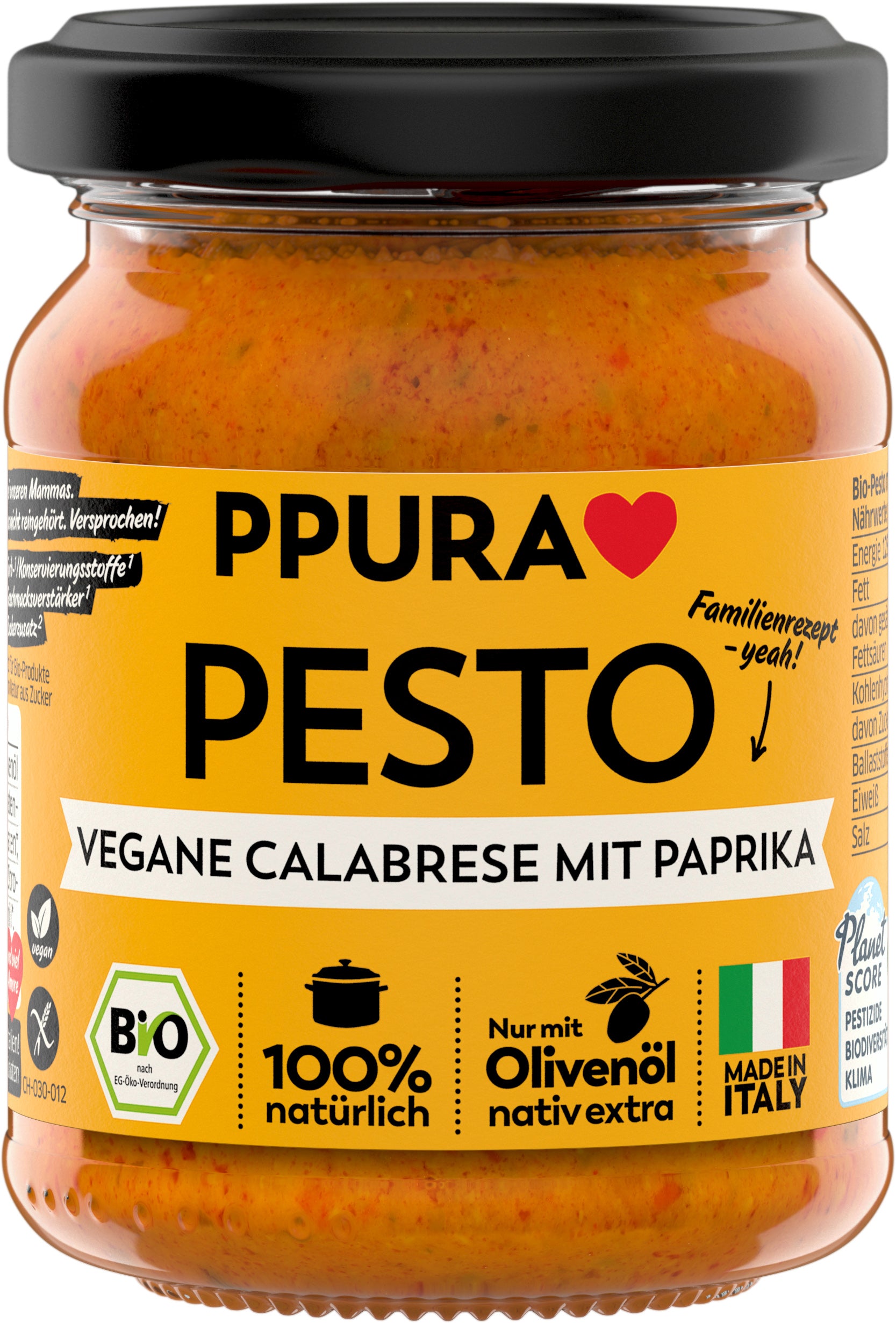 Pesto Vegane Calabrese mit Paprika 120 g