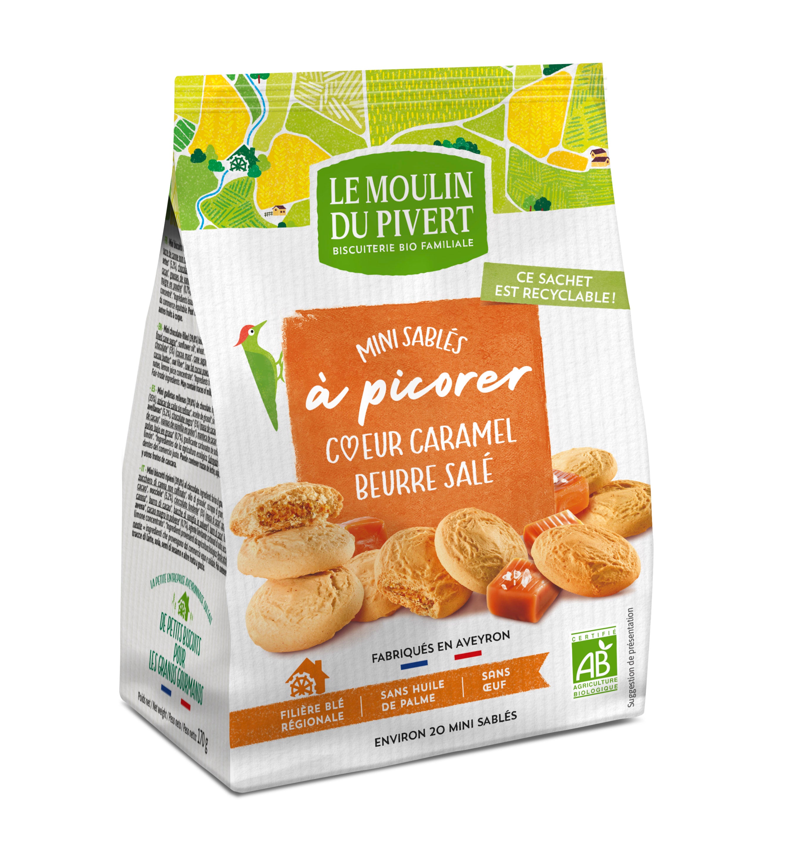 Mini-Kekse mit gesalzener Butter Karamellfüllung 170 g