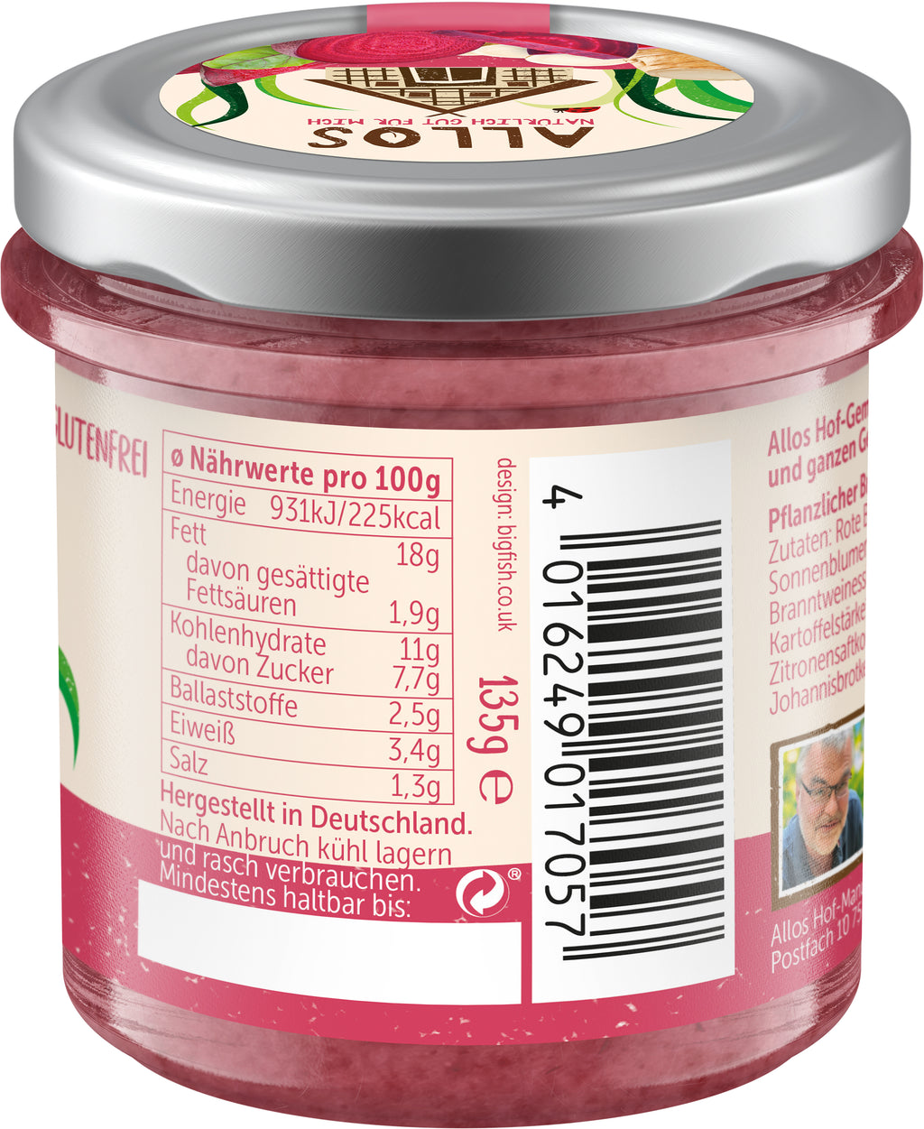 Hofgemüse Rolands Rote Bete Meerrettich 135 g