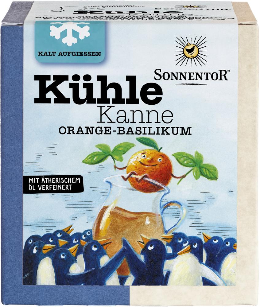 Kühle Kanne Orange-Basilikum Tee Pyramidenbeutel 40 g