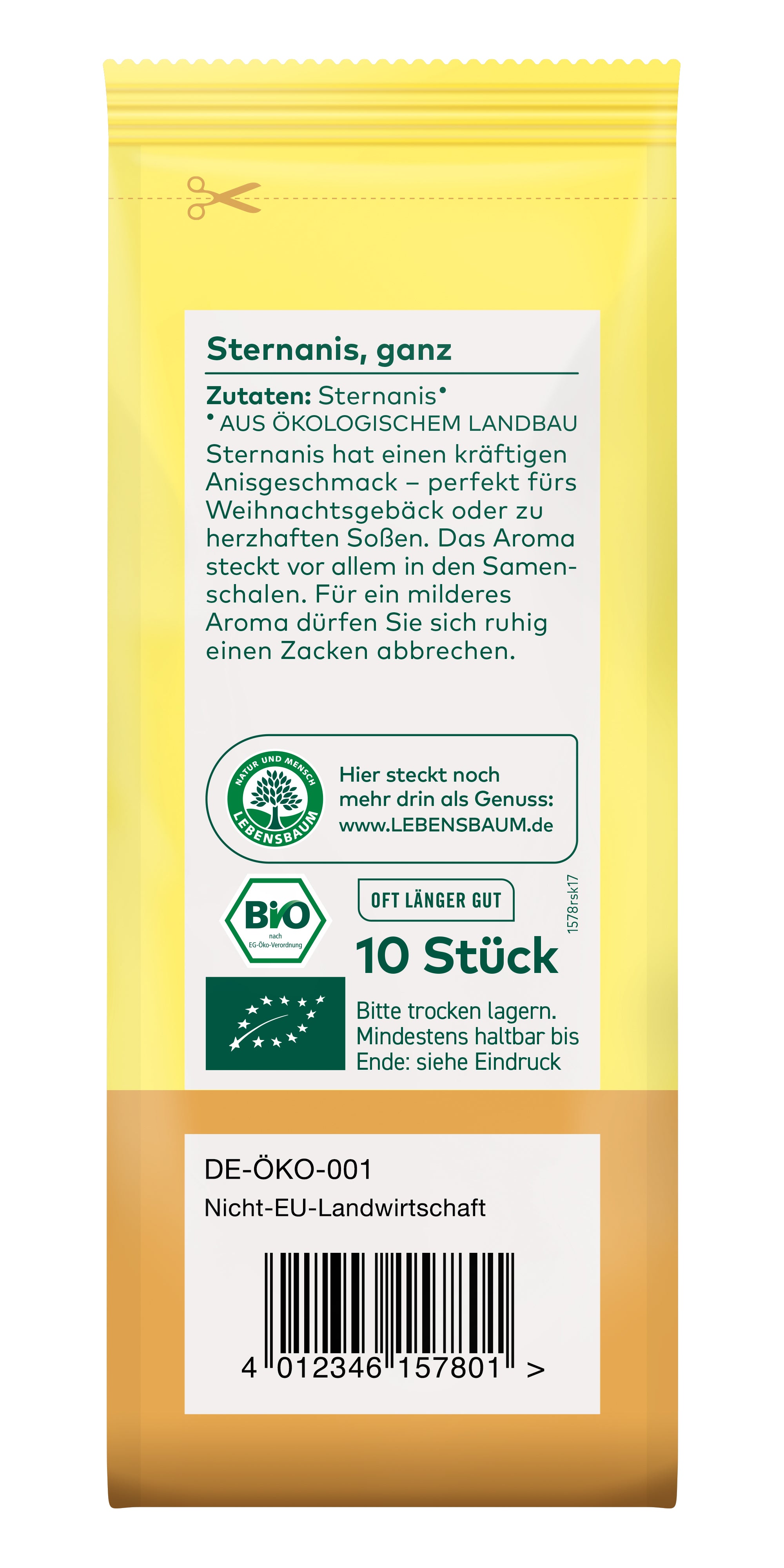 Sternanis ganz 10 Stk
