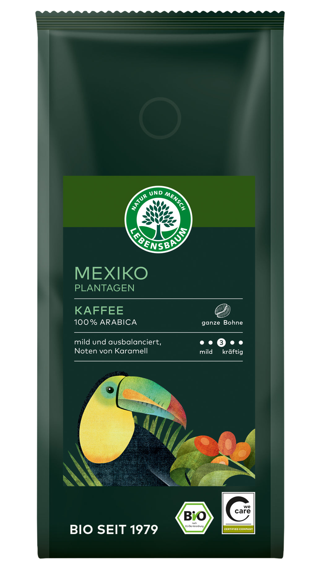Plantagen-Kaffee Bohne demeter 250 g