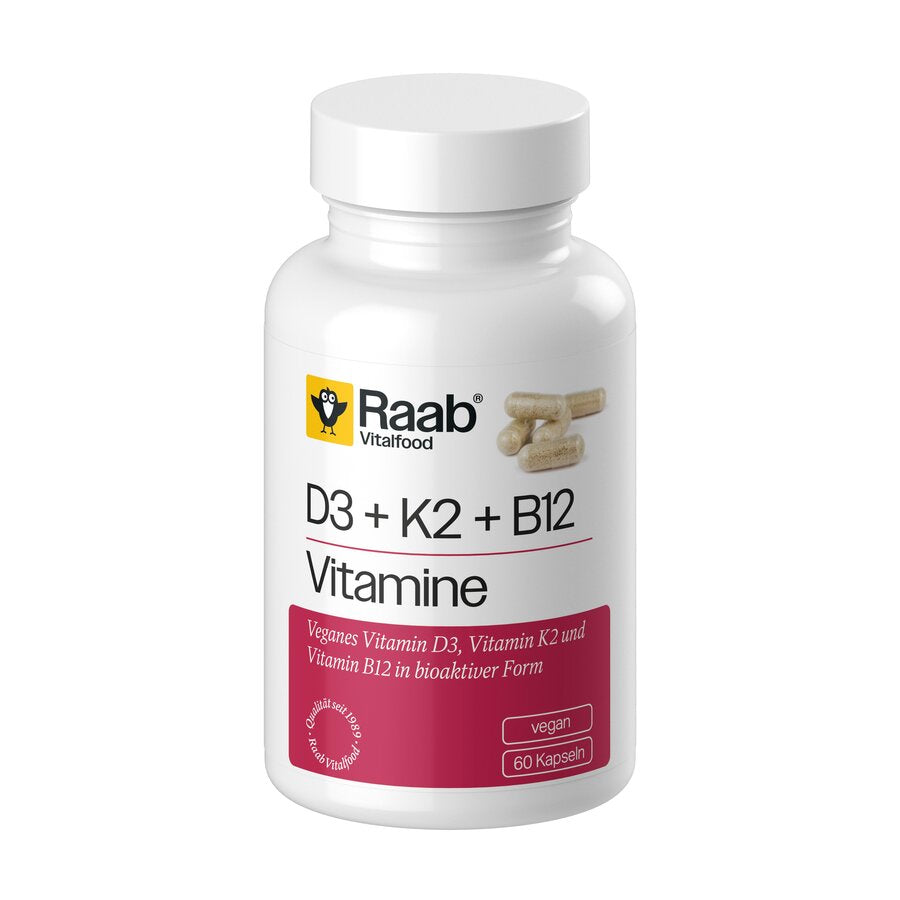 Vitamin D3 + K2 + B12 Kapseln 60 Stk