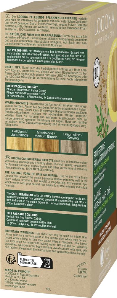 Pflegende Pflanzen-Haarfarbe Pulver 01 Goldblond 100 g