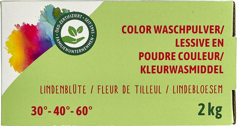 COLOR Waschpulver Lindenblüte 64 Waschgänge 2 kg